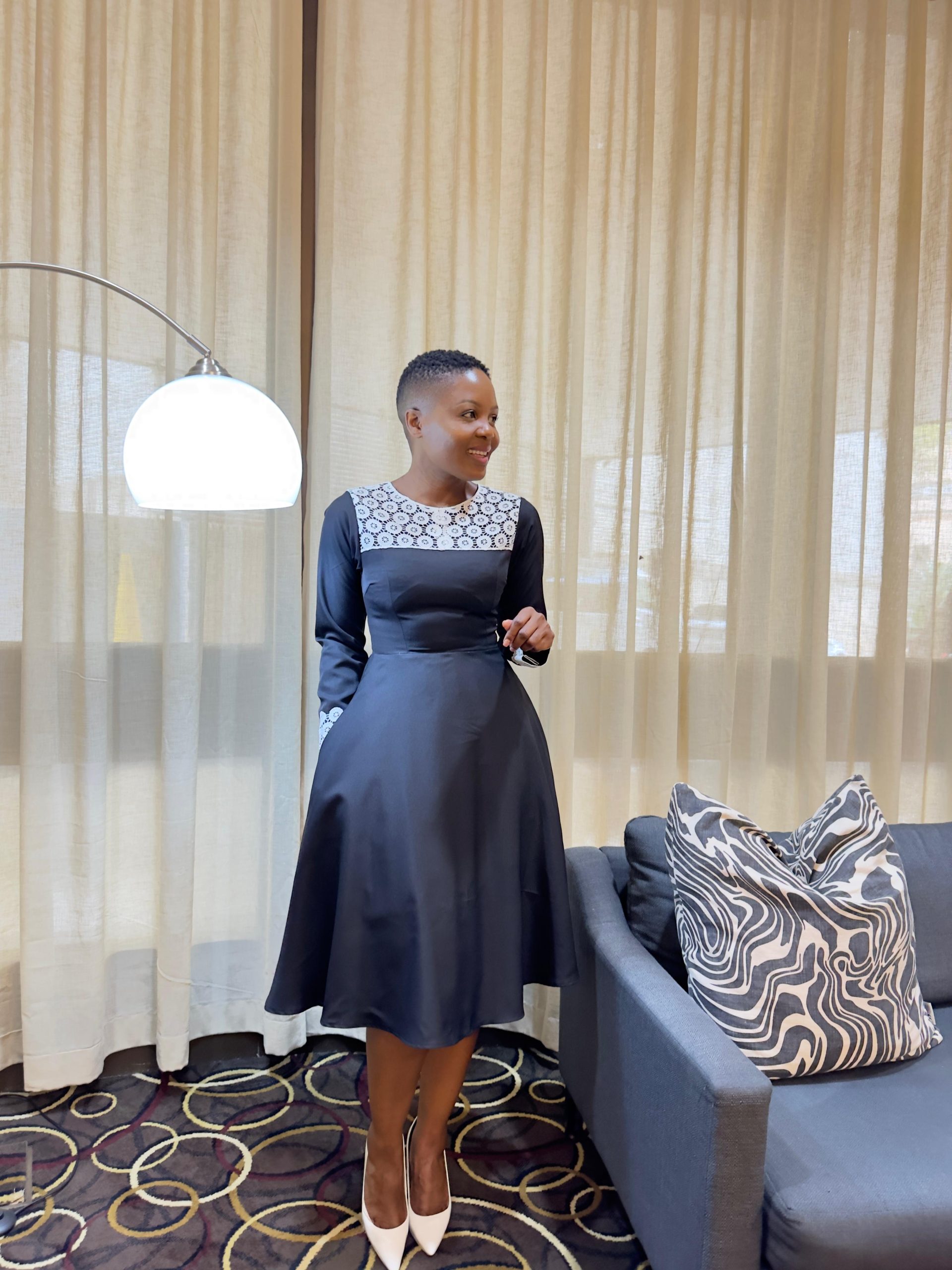 Black & white Rome dress