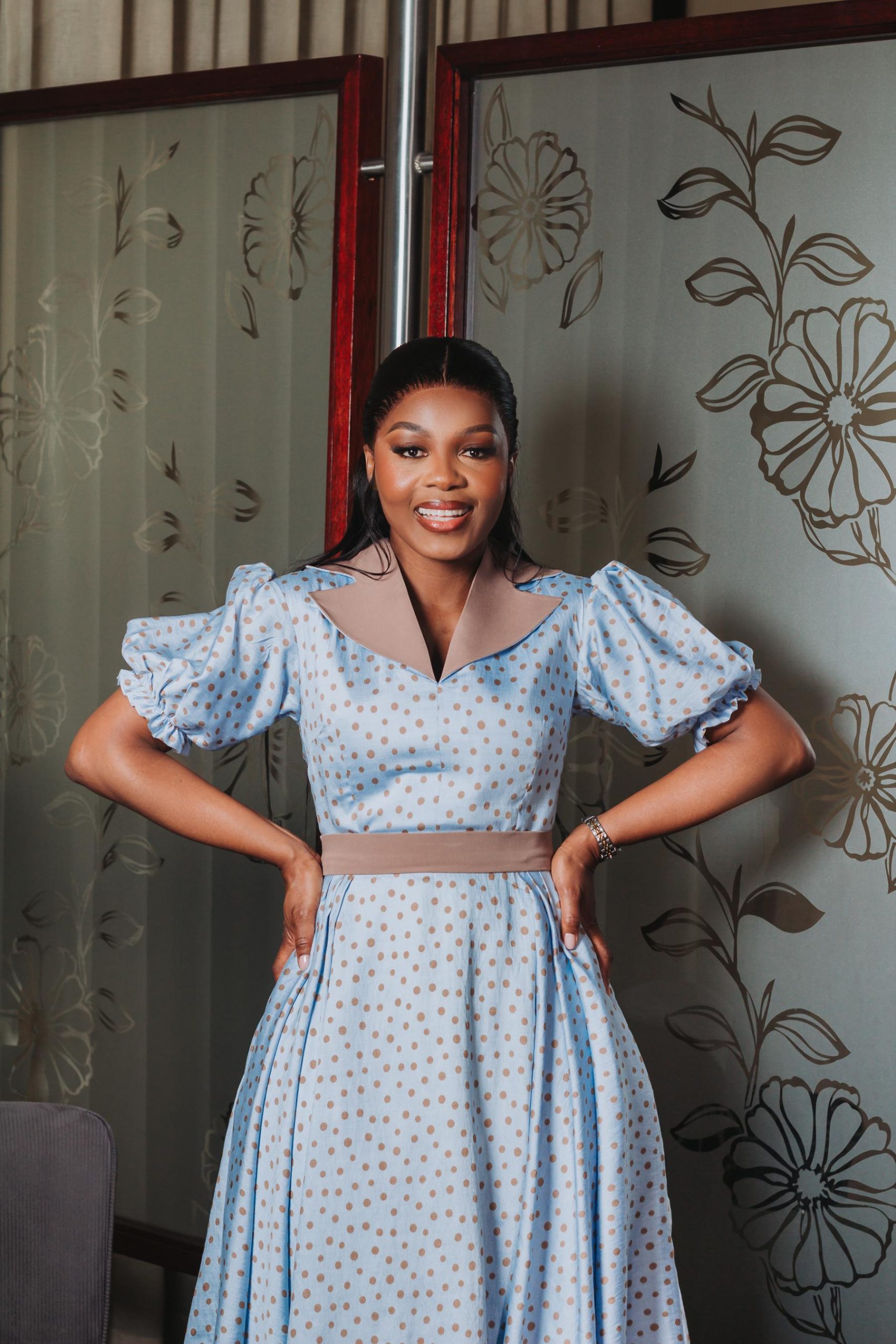 Sky Blue Polka Dot Dress - Image 5
